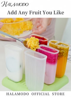 HALAMODO 6PCS Popsicle Molds Set Food Grade PP Plastic BPA Free Ice Popsicle Molds Ice Popsicles Maker Good Summer Gift Choice Fun for Kids and Adults  - Image 3
