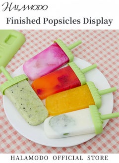 HALAMODO 6PCS Popsicle Molds Set Food Grade PP Plastic BPA Free Ice Popsicle Molds Ice Popsicles Maker Good Summer Gift Choice Fun for Kids and Adults  - Image 4