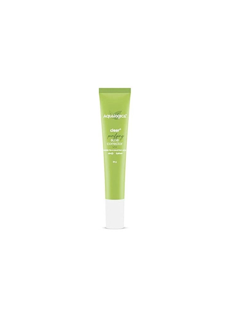 Aqualogica - Aqualogica Clear+ Purifying Acne Corrector with Green Tea & Salicylic Acid | For Acne Removal | Face Cream | Clarifies & Hydrates Skin | 20 g - Image 1