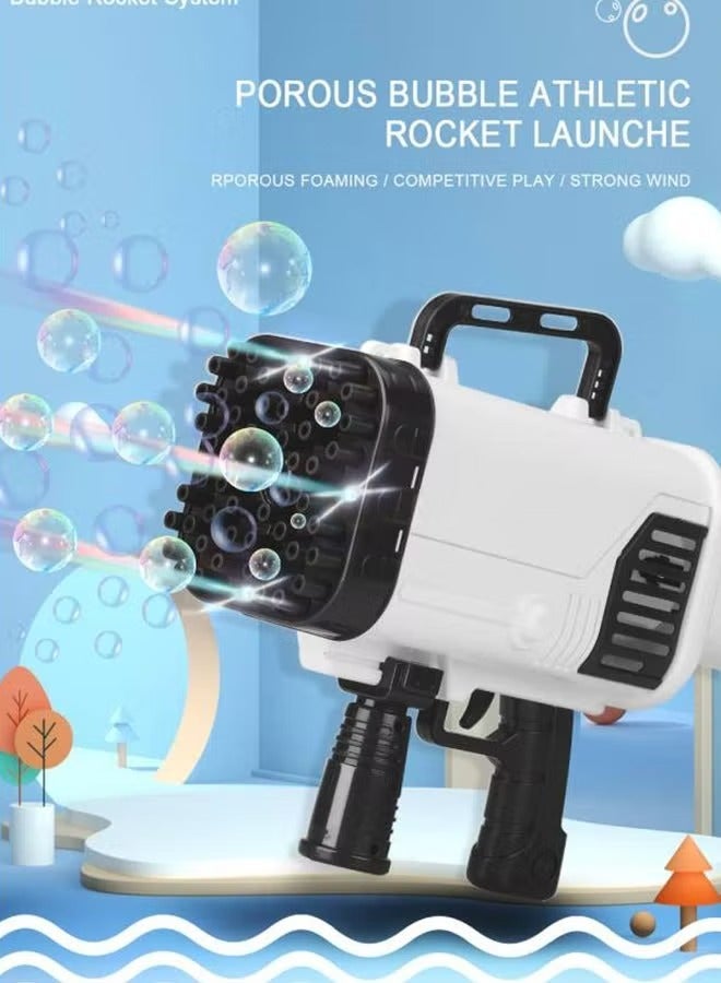Rocket 64-Hole Gatling Bubble Machine for Kid, Cool Electric Automatic Bubble Machine Rocket Launcher Outdoor Children's Toys , Bubble Blower Gatling Gun Outdoor Toys for Kids - Image 2
