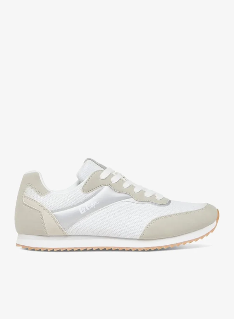 Women's Panelled Sneakers with Lace-Up Closure