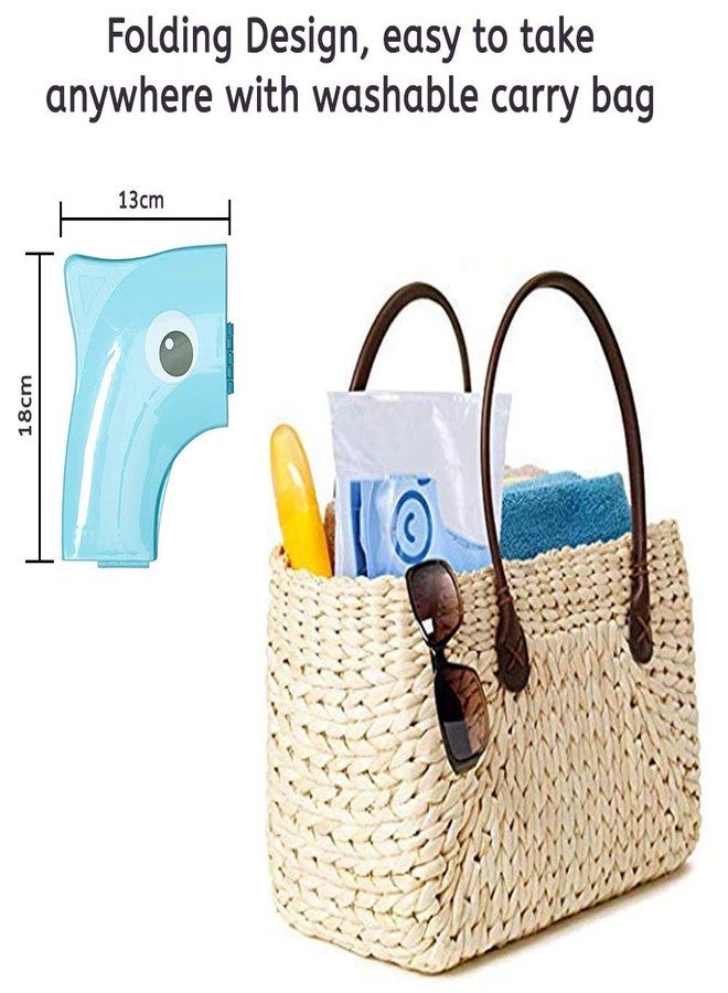 Motherly Perry Porter Travel Friendly Foldable Potty Trainer Seat Cover for Babies Toilet Training (Blue) - Image 3