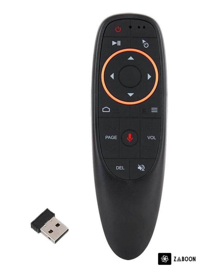 Zaboon Voice Remote Air Mouse Remote, 2.4G RF Wireless Remote Control with 6 Axis Gyroscope and IR Learning, Air Fly Mouse with Voice Input for Android TV Box/PC