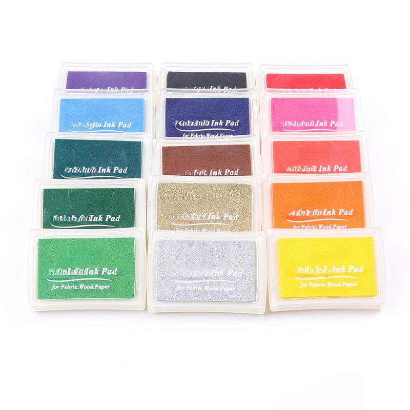 منطاد الحبر اليدوي لصق الهواء (Craft Ink Pad) لصق الهواء ذاتي الصنع للأطفال والكبار، مناسب للطوابع المطاطية والورق والخشب والنسيج، لصناعة الصحائف المقطعة، وتزيين المذكرات، وصنع بطاقات الهدايا، ورسم الأصابع - Image 3