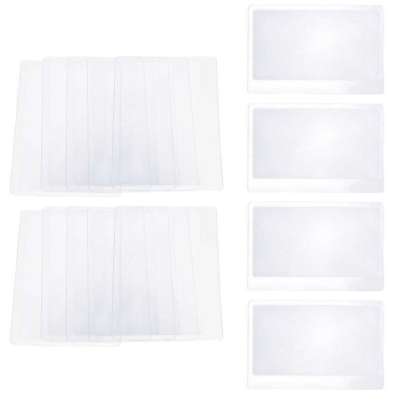 20Pcs Credit Card Magnifier Sheets 85mmx55mm 3X Fresnel Lens Reading Aid for Books - Image 2