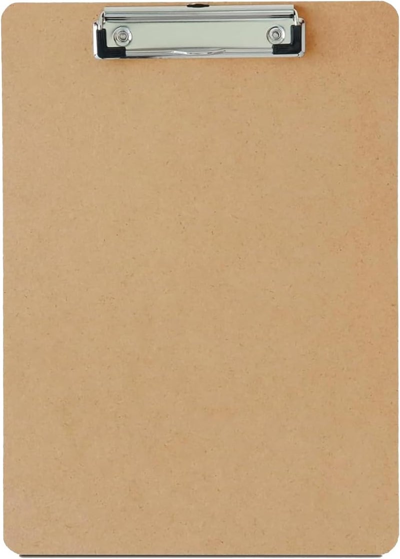 MARKQ Wooden Clipboard A4 (8.5x11 in) | Durable Brown Board with Strong Low Profile Metal Clip | Wooden A4 Clipboard for Exams, School, Office & Home Use, Pack of 1 - Image 1