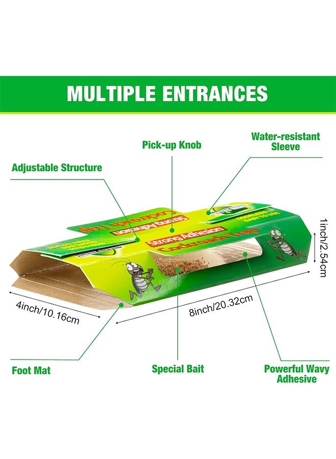 GREEN KILLER 20 PCS Roach Killer Indoor Sticky Roach Traps Glue Cockroach Killer Infestation Home Cockroach Trap for Indoor Home Pest Bug Insect Control - Image 3