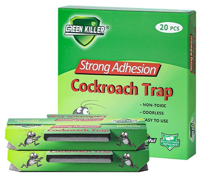 GREEN KILLER 20 PCS Roach Killer Indoor Sticky Roach Traps Glue Cockroach Killer Infestation Home Cockroach Trap for Indoor Home Pest Bug Insect Control - Image 1