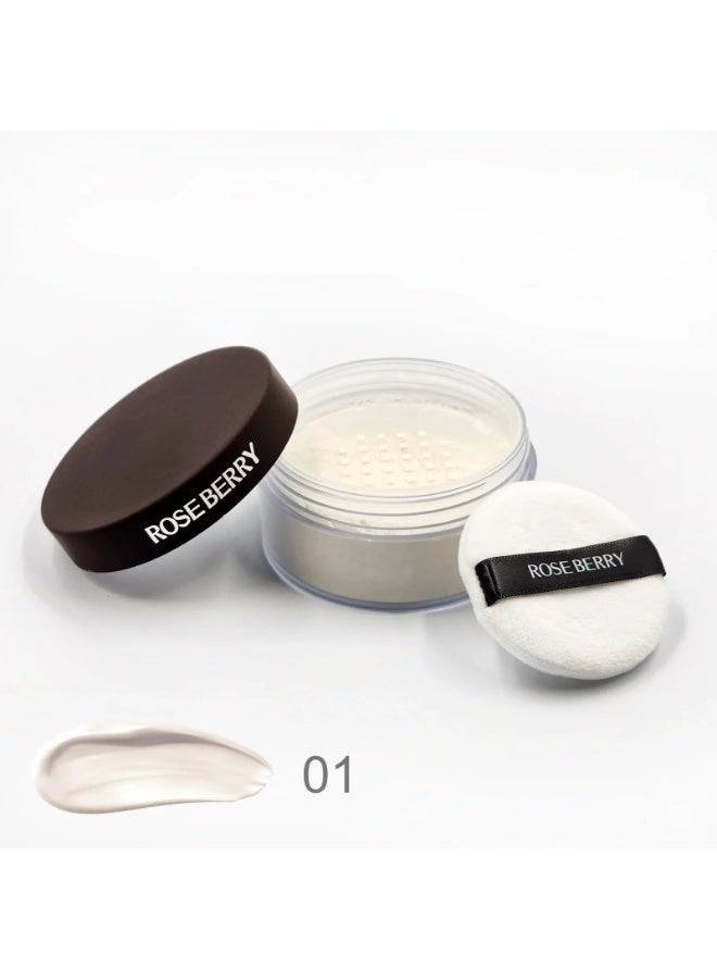 Rose Berry Translucent Loose Setting Powder 01– Long Lasting Matte Finish with Natural Radiance - Image 1