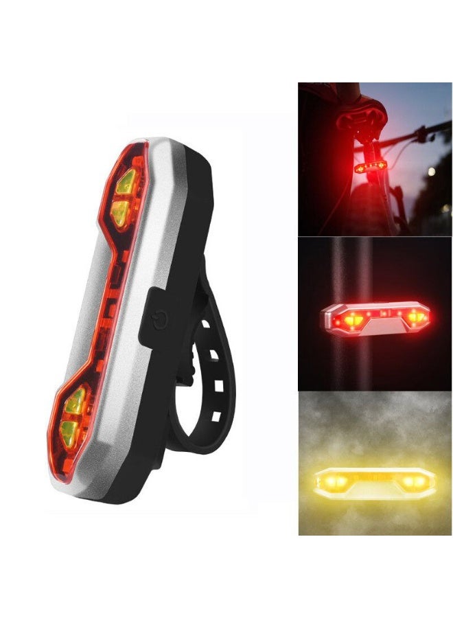 أضواء خلفية للدراجات LED قابلة لإعادة الشحن – كشاف خلفي USB مضاد للماء مع أوضاع إضاءة متعددة للرؤية الليلية والسلامة - Image 1