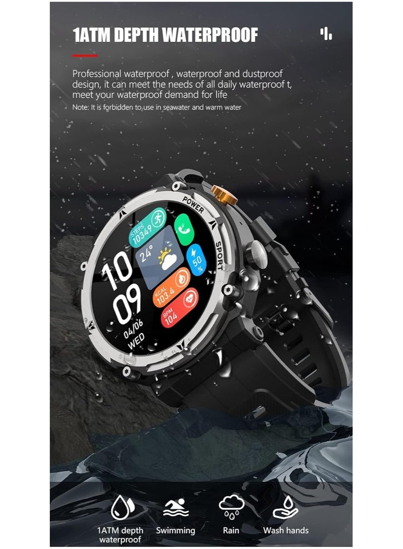 General Men's Smart Watch Waterproof Swimming Watch Heart Rate Monitor Blood Oxygen Bluetooth Talking Watch Pedometer Pedometer Sleep Tracker Sports Outdoor Smart Watch For Android iOS Phones  - Image 2
