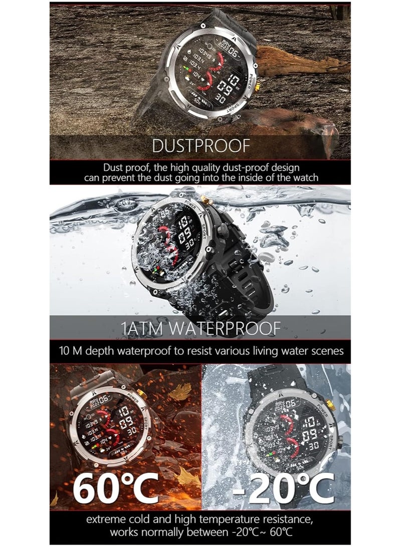 General Men's Smart Watch Waterproof Swimming Watch Heart Rate Monitor Blood Oxygen Bluetooth Talking Watch Pedometer Pedometer Sleep Tracker Sports Outdoor Smart Watch For Android iOS Phones  - Image 3