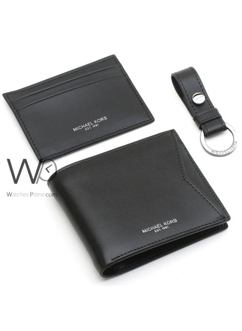 Michael Kors Black Men’S Wallet And Card Holder With Keychain And Gift Box