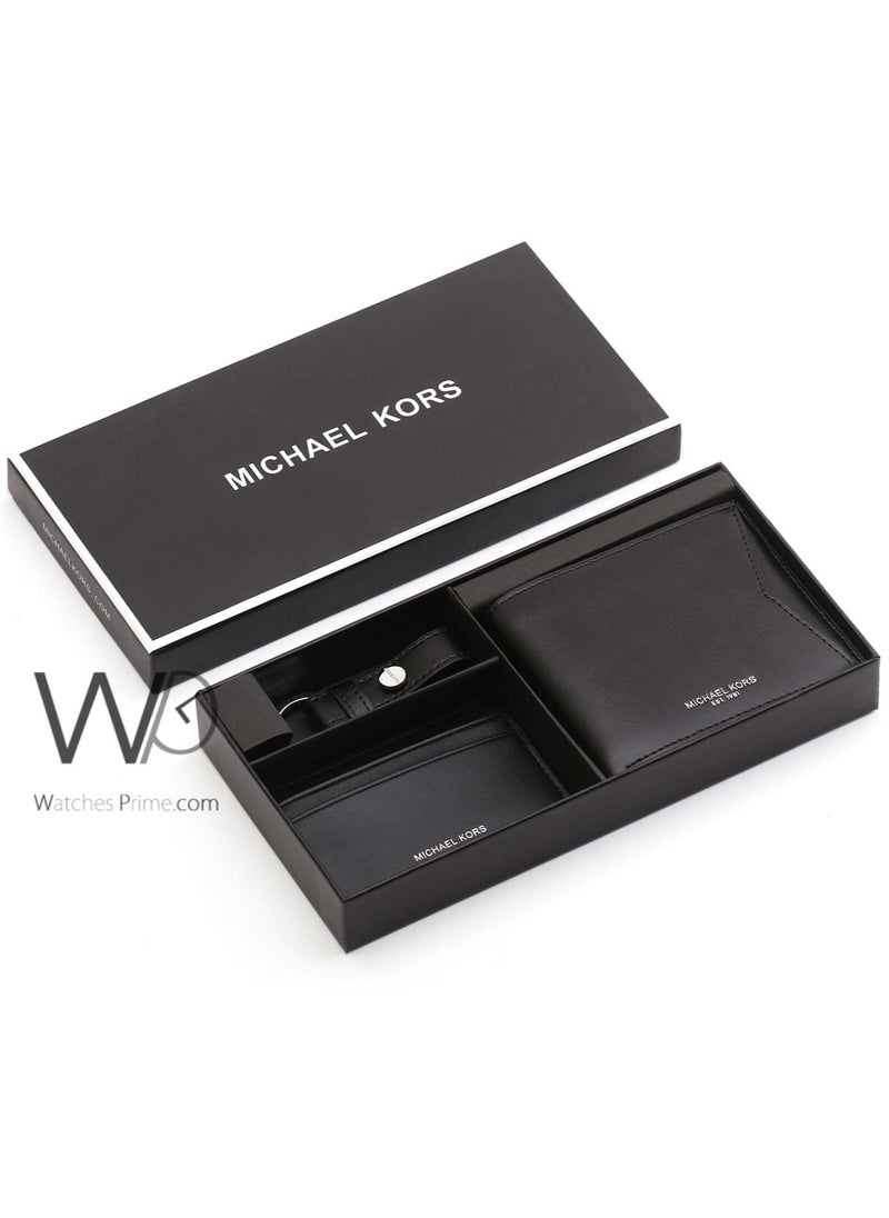 Michael Kors - Michael Kors Black Men’S Wallet And Card Holder With Keychain And Gift Box - Image 1
