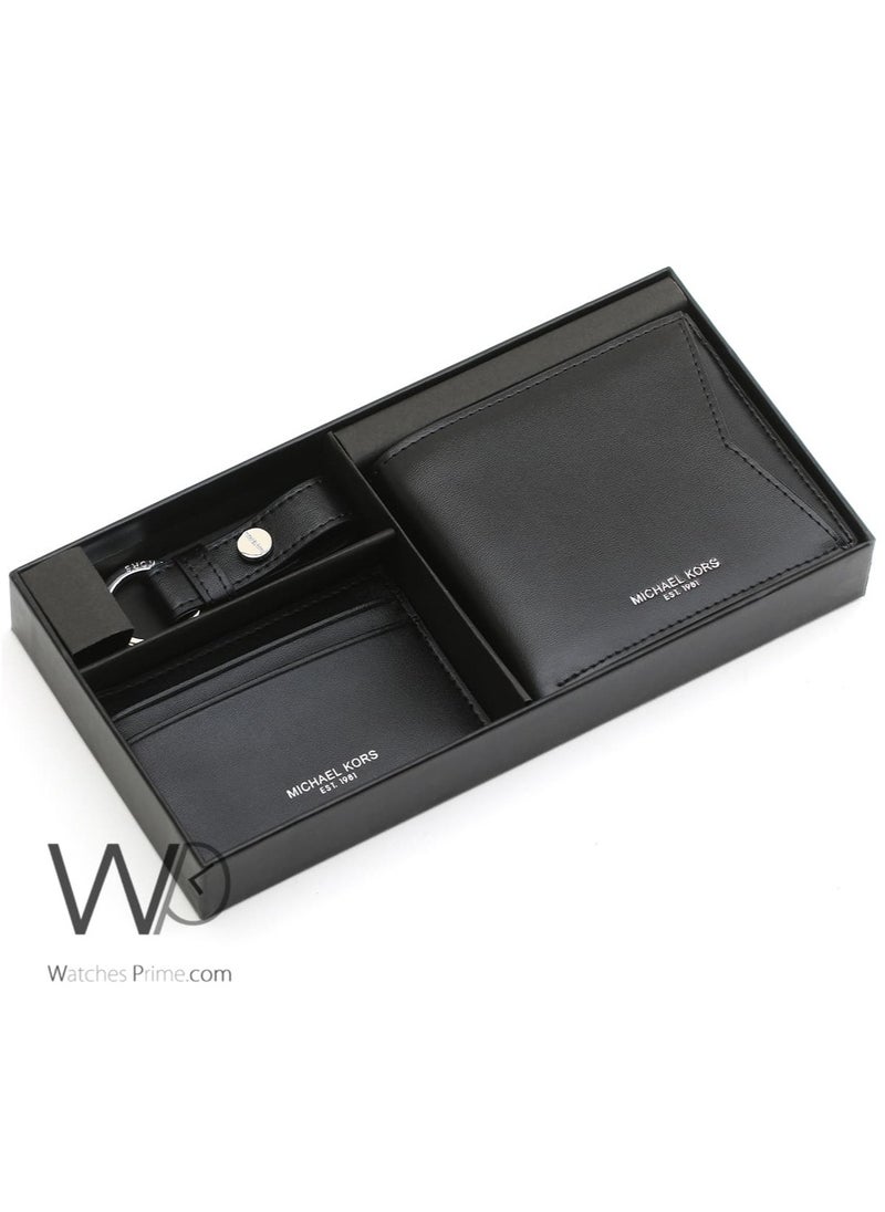 Michael Kors - Michael Kors Black Men’S Wallet And Card Holder With Keychain And Gift Box - Image 1