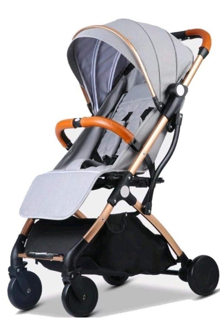 Lightweight Portable Travelling Baby Stroller, Black & Dark Grey (Black) - Image 1