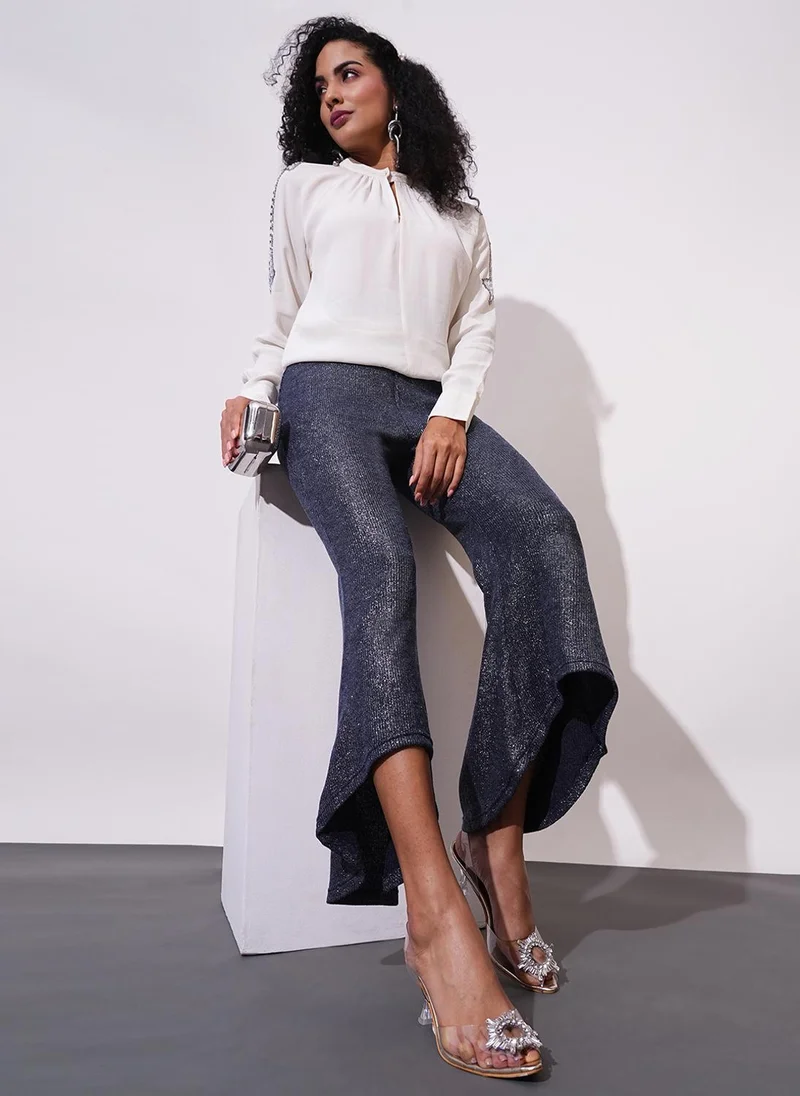 جلو باص جلوبس تريجينجز نسائي بتصميم لامع بقصة مريحة وخصر متوسط