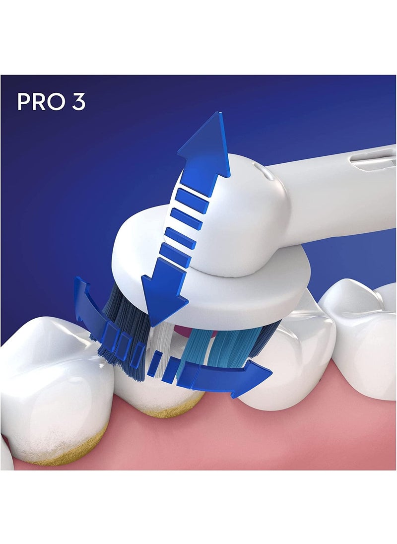 Oral-B - Oral-B Pro 3 Electric Toothbrush with Smart Pressure Sensor, 1 3D White Toothbrush Head and Travel Case, 3500 Pink - Image 1