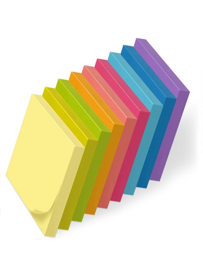 Cerpourt (9 Pack) Sticky Notes 3X3 Inches Colorful Sticky Notes，Super Sticking Power Bright Colors Selfstick Pads，Easy To Post For School Supplies And Office Products，56 Sheets/Pad504Sheets - Image 1