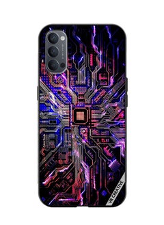 VR CREATIVE غطاء حماية لهاتف Oppo Reno4 Pro 5G Techno Color Design متعدد الألوان  - Image 1