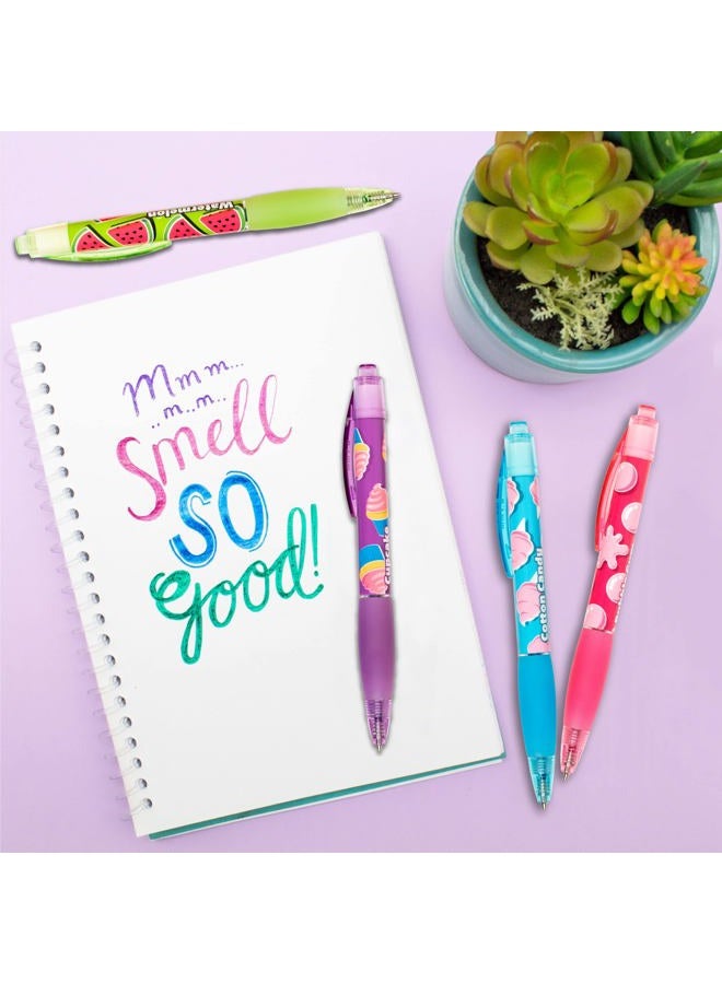 Scentco Glitter Gel Smens - Gourmet Scented Pens, Colored Gel Ink, Medium Point, 8 Count - Image 4