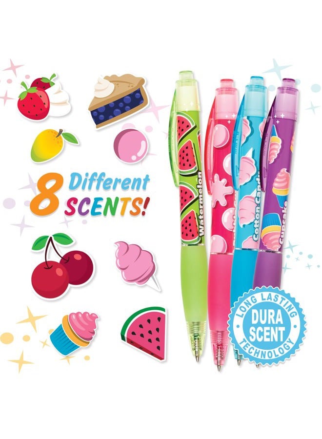 Scentco Glitter Gel Smens - Gourmet Scented Pens, Colored Gel Ink, Medium Point, 8 Count - Image 2