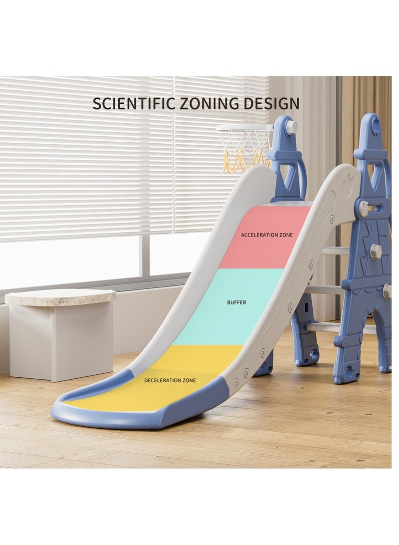 FULL JOY 2 in 1 Kids Slide with Basketball Hoop, Slide for Toddlers Boys and Girls Climbers, Indoor and Outdoor Toys - Image 3