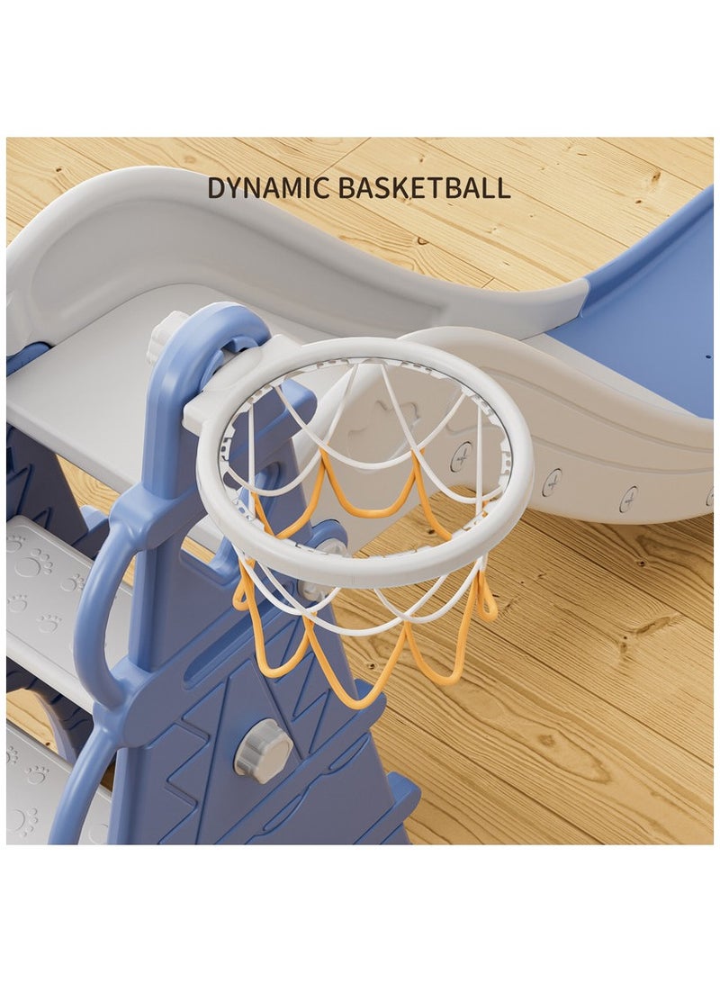 FULL JOY 2 in 1 Kids Slide with Basketball Hoop, Slide for Toddlers Boys and Girls Climbers, Indoor and Outdoor Toys - Image 5