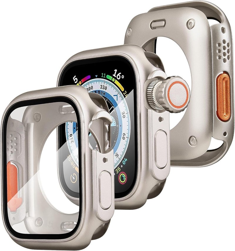 Meyaar Waterproof Case for Apple Watch Series 10 (46mm) Convert to Ultra with Screen Protector, Hard PC Bumper Back Frame, Protective Cover for iWatch - Image 1