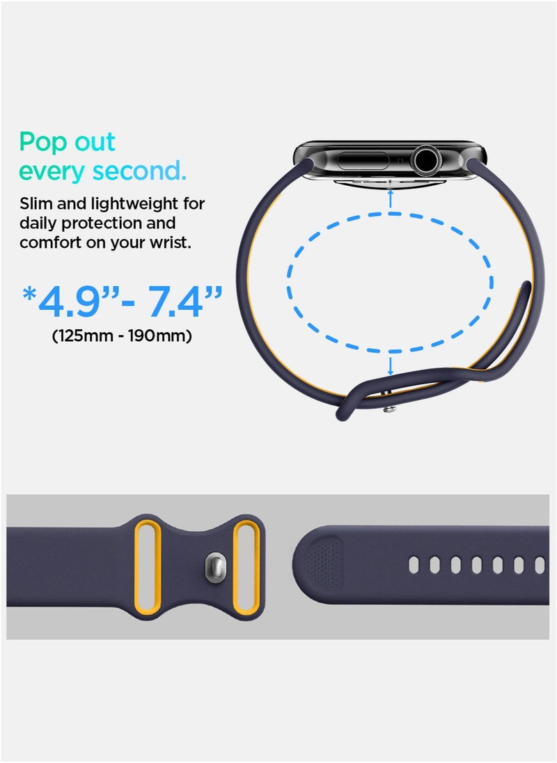 Spigen Nano Pop Apple Watch Band for Apple Watch Series 10 42mm, Series 9/8/7 41mm, SE2/SE/6/5/4 40mm, 3/2/1 38mm Adjustable Loop Strap - Blueberry Navy  - Image 3