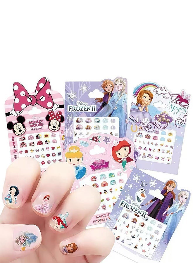 25-Piece Set 3D Mermaid Frozen Elsa Princess Children's Nail Stickers - Image 1
