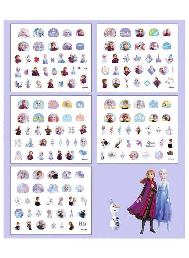 25-Piece Set 3D Mermaid Frozen Elsa Princess Children's Nail Stickers - Image 4