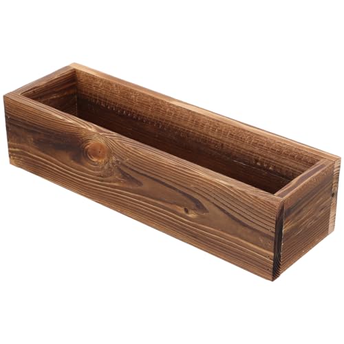 BESPORTBLE Rustic Wooden Rectangle Planter Box Rectangular Succulents Plant Container for Outdoor Indoor Wood Window Box for Farmhouse Wedding Balconies Garden 117 37 27inch - Image 1