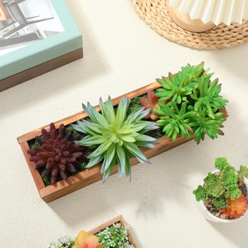 BESPORTBLE Rustic Wooden Rectangle Planter Box Rectangular Succulents Plant Container for Outdoor Indoor Wood Window Box for Farmhouse Wedding Balconies Garden 117 37 27inch - Image 3