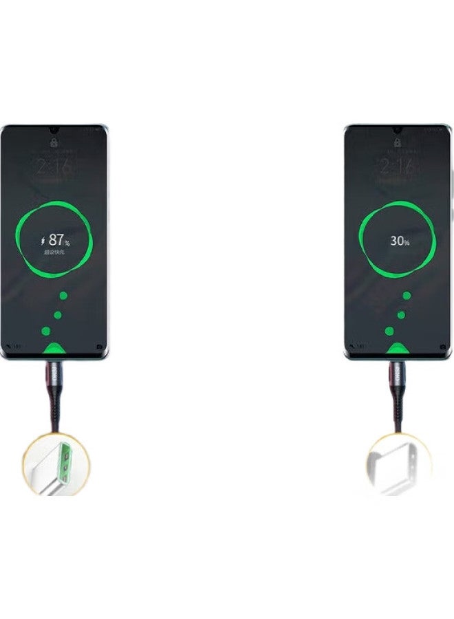 Oksj Type-C Braided Data Cable 6A Fast Charging Cable 1.2M Compatible With Huawei Mate 50 Pro, Xiaomi Mix 2S/8, P30, Honor V10, Oppo, Vivo Smartphones - Image 3