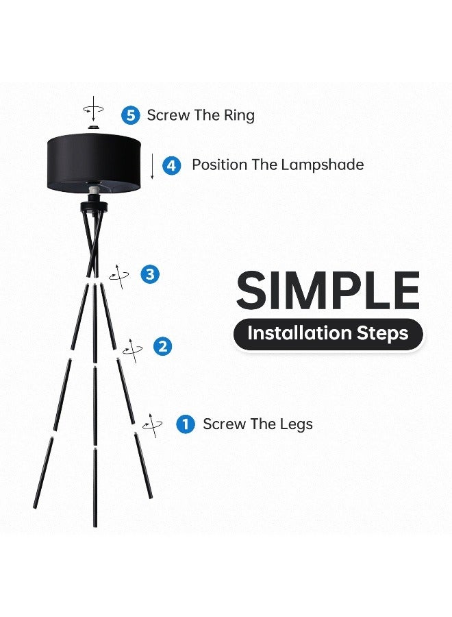 Amoyls 12W Multi Use Floor Lamp with Remote Control, Adjustable Lighting and Triangle Base for Bedroom, Living Room, Office or dormitory 34*34*160cm - Image 3