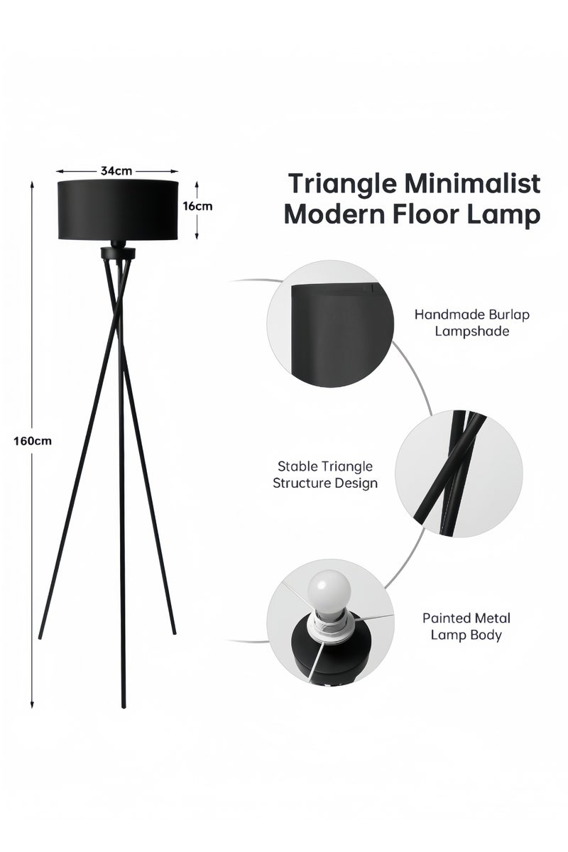 Amoyls 12W Multi Use Floor Lamp with Remote Control, Adjustable Lighting and Triangle Base for Bedroom, Living Room, Office or dormitory 34*34*160cm - Image 4