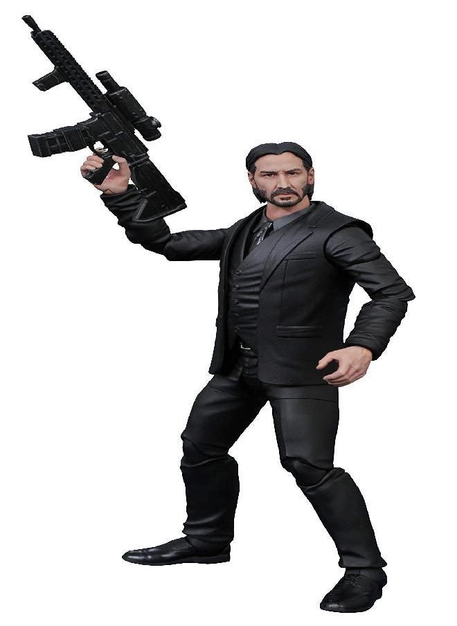 DIAMOND SELECT TOYS - DIAMOND SELECT TOYS John Wick Select: Chapter 2 Black Suit Action Figure, Multicolor - Image 1