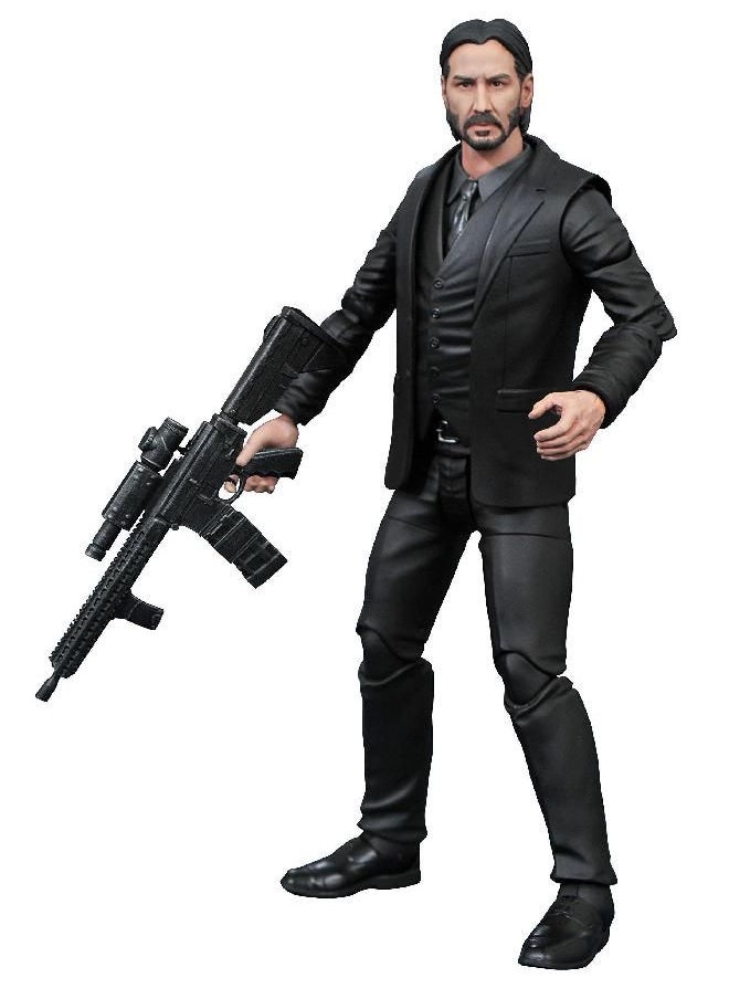 DIAMOND SELECT TOYS - DIAMOND SELECT TOYS John Wick Select: Chapter 2 Black Suit Action Figure, Multicolor - Image 1