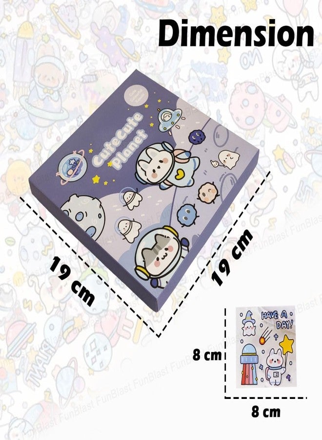 Pluspicks Cute Kawaii Stickers Space Theme 100 Sheets, Washi Stickers for Decoration, Japanese Style Sticker Set,Aesthetic Stickers Journal,Scrapbooking, DIY Stickers Arts for Crafts (Multicolor) - Image 3