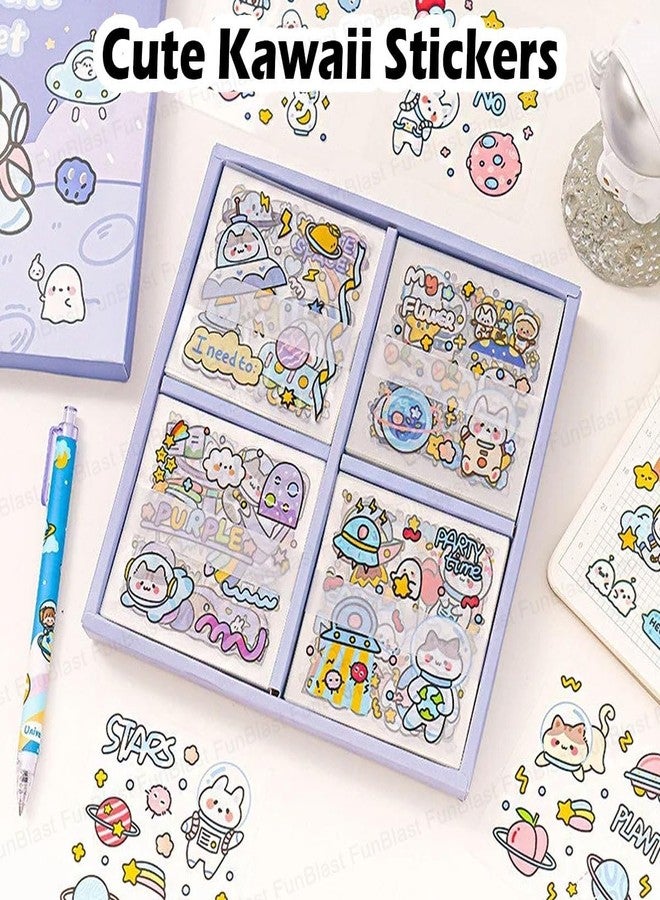Pluspicks Cute Kawaii Stickers Space Theme 100 Sheets, Washi Stickers for Decoration, Japanese Style Sticker Set,Aesthetic Stickers Journal,Scrapbooking, DIY Stickers Arts for Crafts (Multicolor) - Image 4