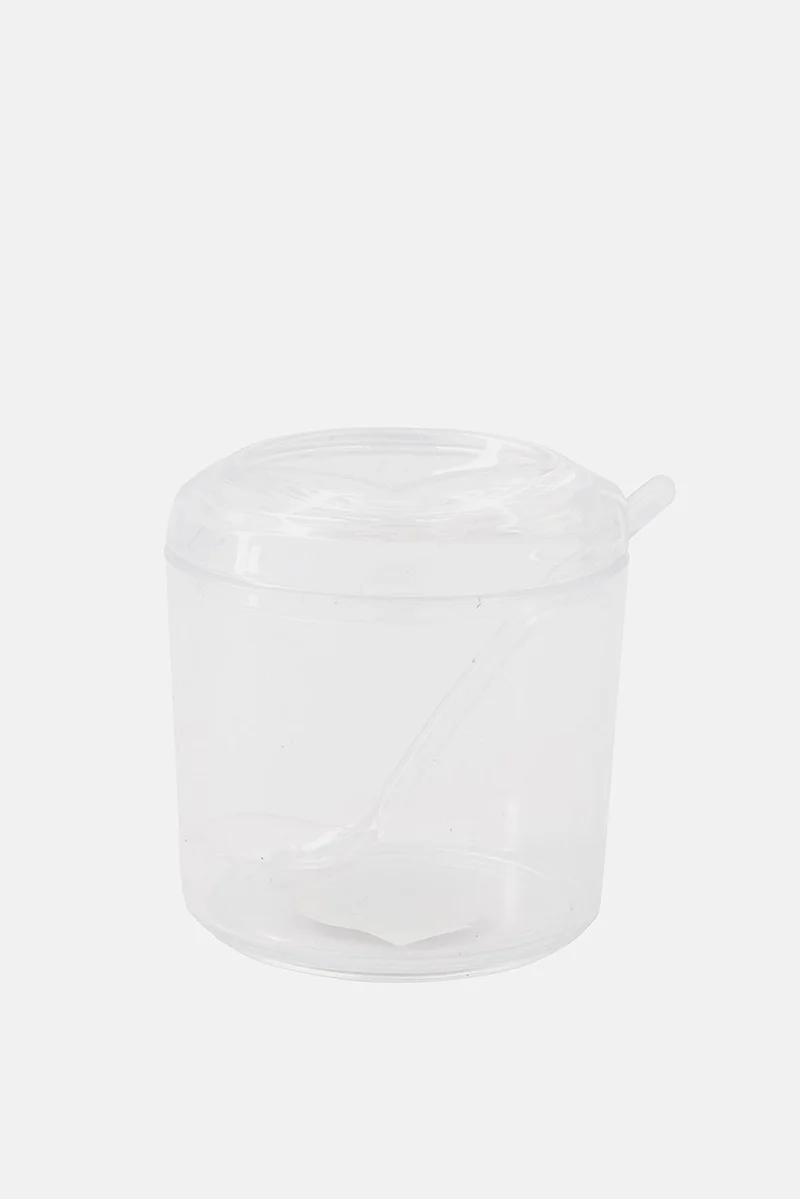 موي موتشو وعاء سكر أكريليك مع ملعقة شفاف ٩ سم