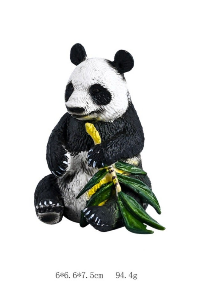 هالامودو أرقام الحيوانات العائلية الباندا العملاقة 4 قطعة ، مجموعة لعبة الباندا الواقعية ، الزينات الحيوانية البرية ، الألعاب المعرفية في حديقة حيوانات الغابة ، هدايا عيد ميلاد الأطفال - Image 2