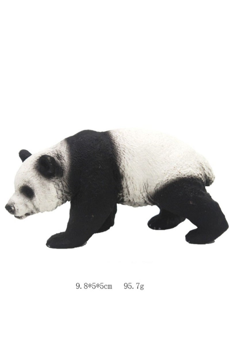 هالامودو أرقام الحيوانات العائلية الباندا العملاقة 4 قطعة ، مجموعة لعبة الباندا الواقعية ، الزينات الحيوانية البرية ، الألعاب المعرفية في حديقة حيوانات الغابة ، هدايا عيد ميلاد الأطفال - Image 3