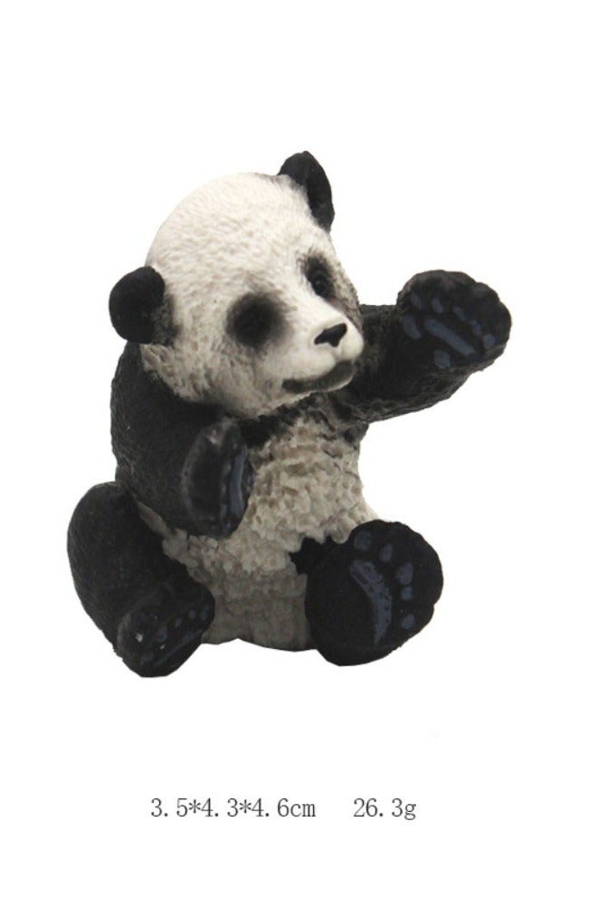 هالامودو أرقام الحيوانات العائلية الباندا العملاقة 4 قطعة ، مجموعة لعبة الباندا الواقعية ، الزينات الحيوانية البرية ، الألعاب المعرفية في حديقة حيوانات الغابة ، هدايا عيد ميلاد الأطفال - Image 4