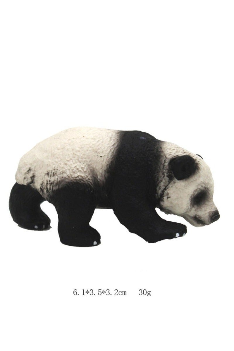 هالامودو أرقام الحيوانات العائلية الباندا العملاقة 4 قطعة ، مجموعة لعبة الباندا الواقعية ، الزينات الحيوانية البرية ، الألعاب المعرفية في حديقة حيوانات الغابة ، هدايا عيد ميلاد الأطفال - Image 5