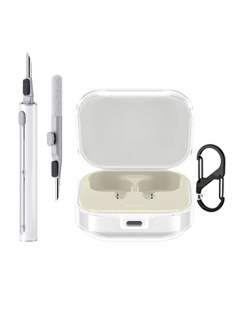 Generic Transparent silicone Case for Redmi Buds 6 Active earphone With keychain&cleaning tools  - Image 1
