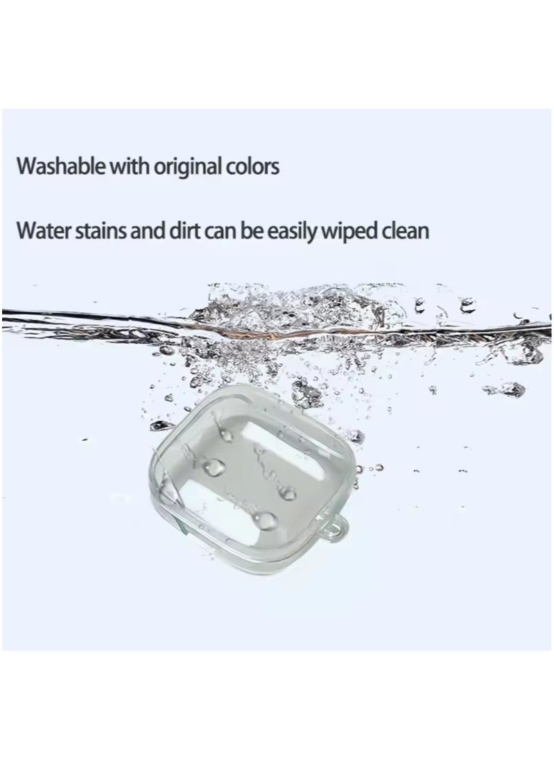 Generic Transparent silicone Case for Redmi Buds 6 Active earphone With keychain&cleaning tools  - Image 5