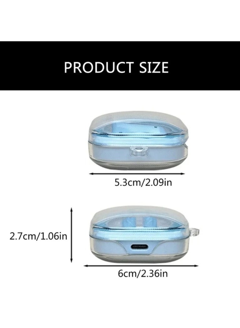 Generic Transparent silicone Case for Redmi Buds 6 Active earphone With keychain&cleaning tools  - Image 3