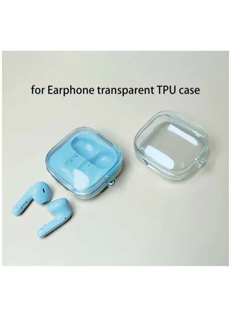 Generic Transparent silicone Case for Redmi Buds 6 Active earphone With keychain&cleaning tools  - Image 4
